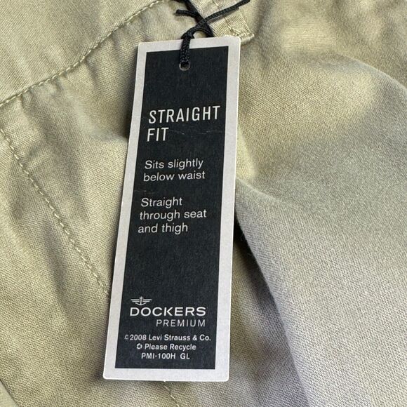 Docker's Premium Straight Fit Men's Khaki Casual Tan Pants Size 38 x 32 NEW - Picture 5 of 12